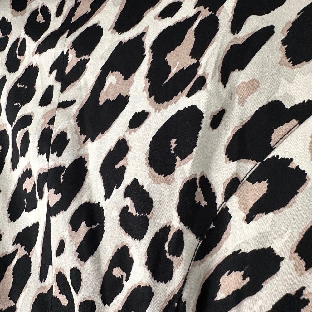 LUII LEOPARD PRINT MID-LENGTH DRESS COAT LARGE - Picture 8 of 10